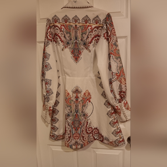 ZIMMERMAN PAISLEY LINEN DRESS - Picture 2 of 5